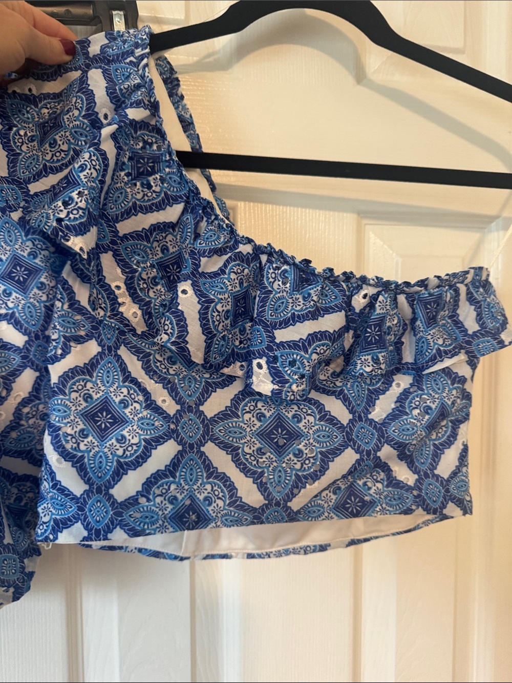Blue Tile Print Two-Piece Set - Picture 8 of 8